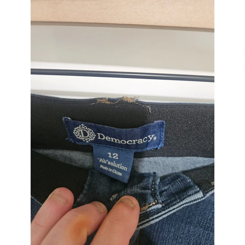 Democracy Ab'solution Straight Leg Jeans‎ Dark Wash Size 12 B1560Q4CD